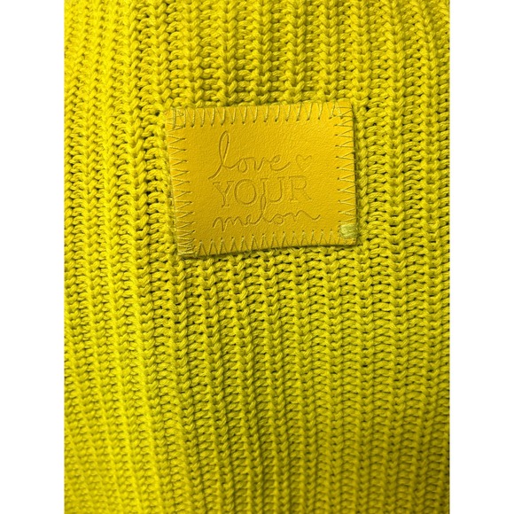 Love Your Melon Tweety Bird Looney Tunes Neon Yellow Ribbed Knit Sweater XS - Picture 3 of 11